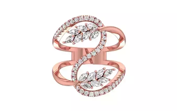 Pear Marquise Diamonds Ring