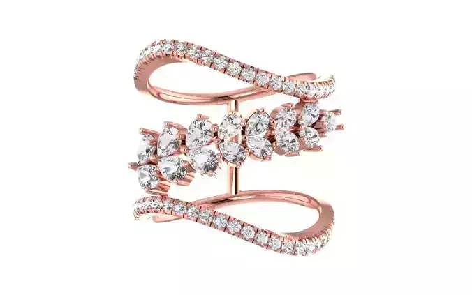 Pear Marquise Diamonds Ring