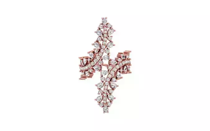 Pear Marquise Diamonds Ring