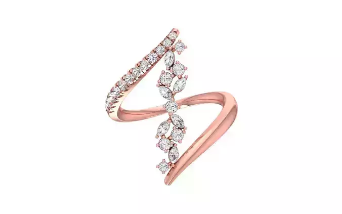 Pear Marquise Diamonds Ring