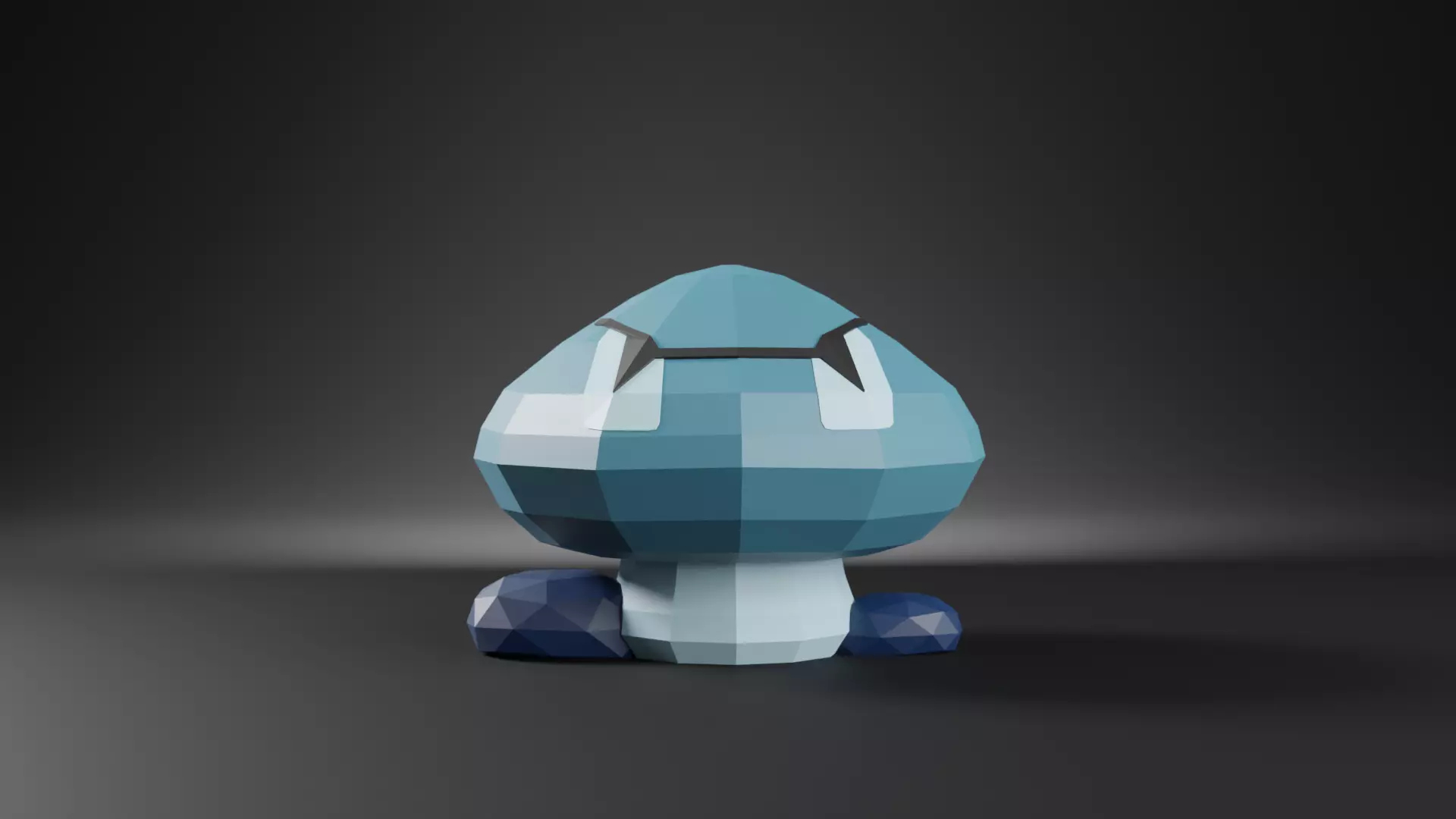 Blue Goomba Super Mario Bros Low Poly Free low-poly 3D model