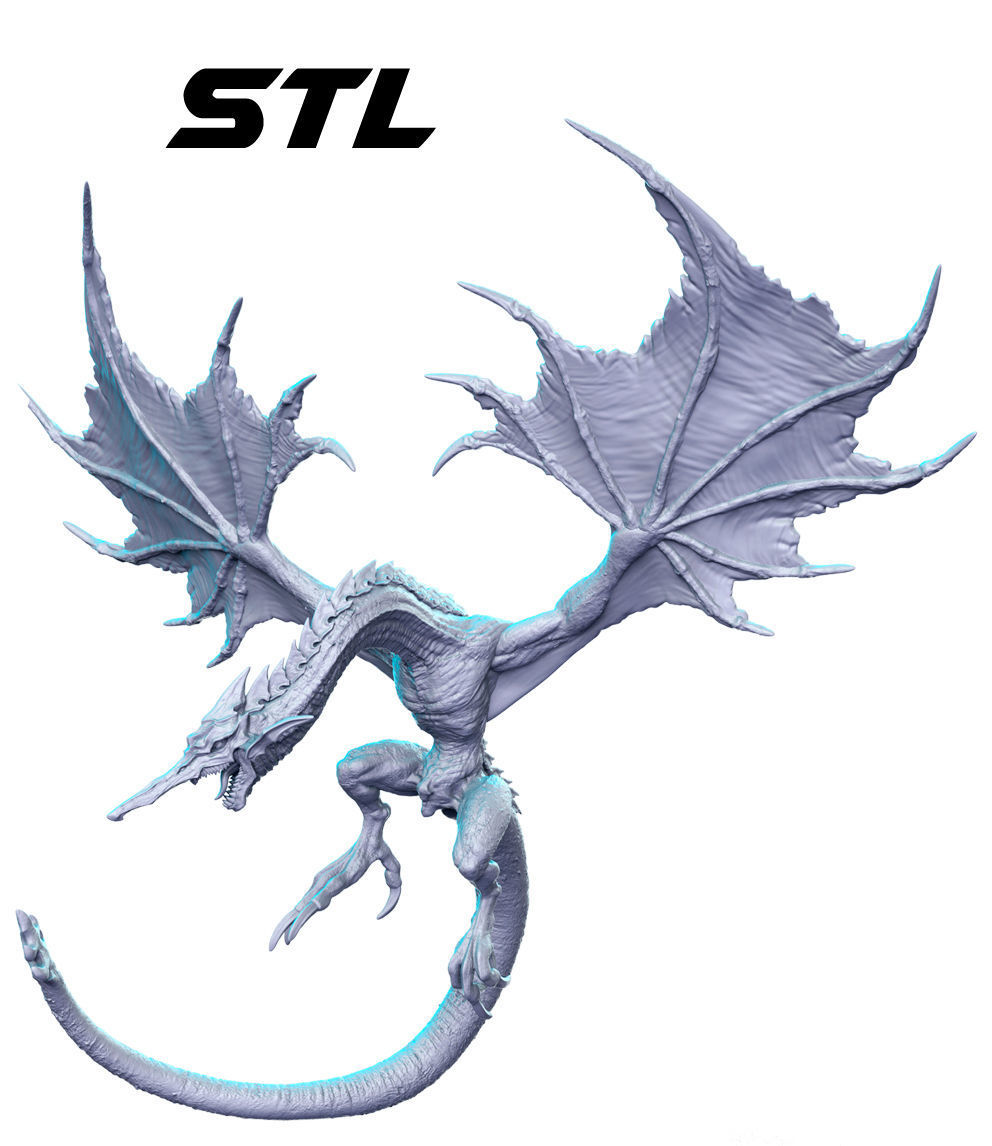 Cerulean Drake VII Remake Final Fantasy 32mm Pre-supported 3D print model_1