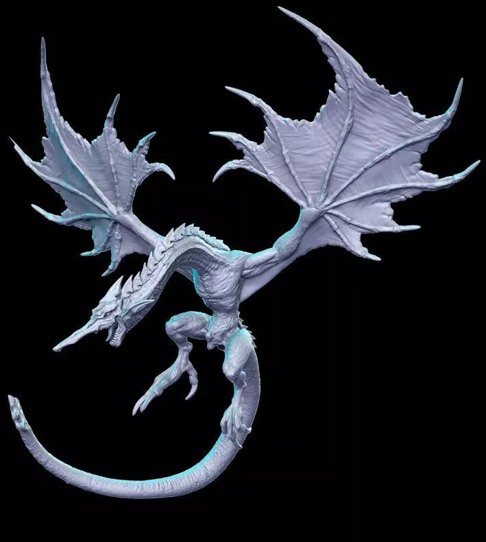 Cerulean Drake VII Remake Final Fantasy 32mm Pre-supported 3D print model_0