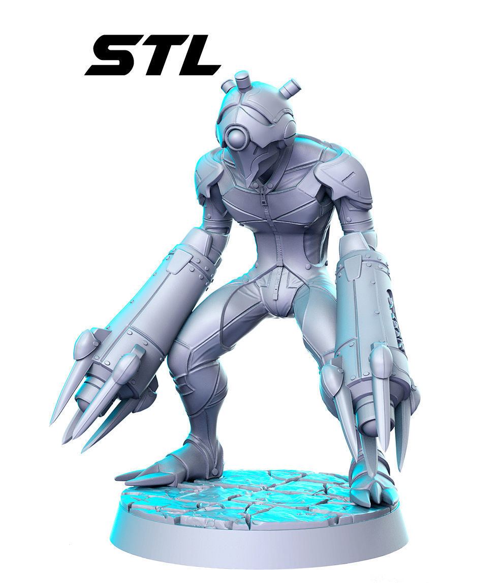 Shinra Shock Trooper Final Fantasy 32mm Pre-supported 3D print model_1