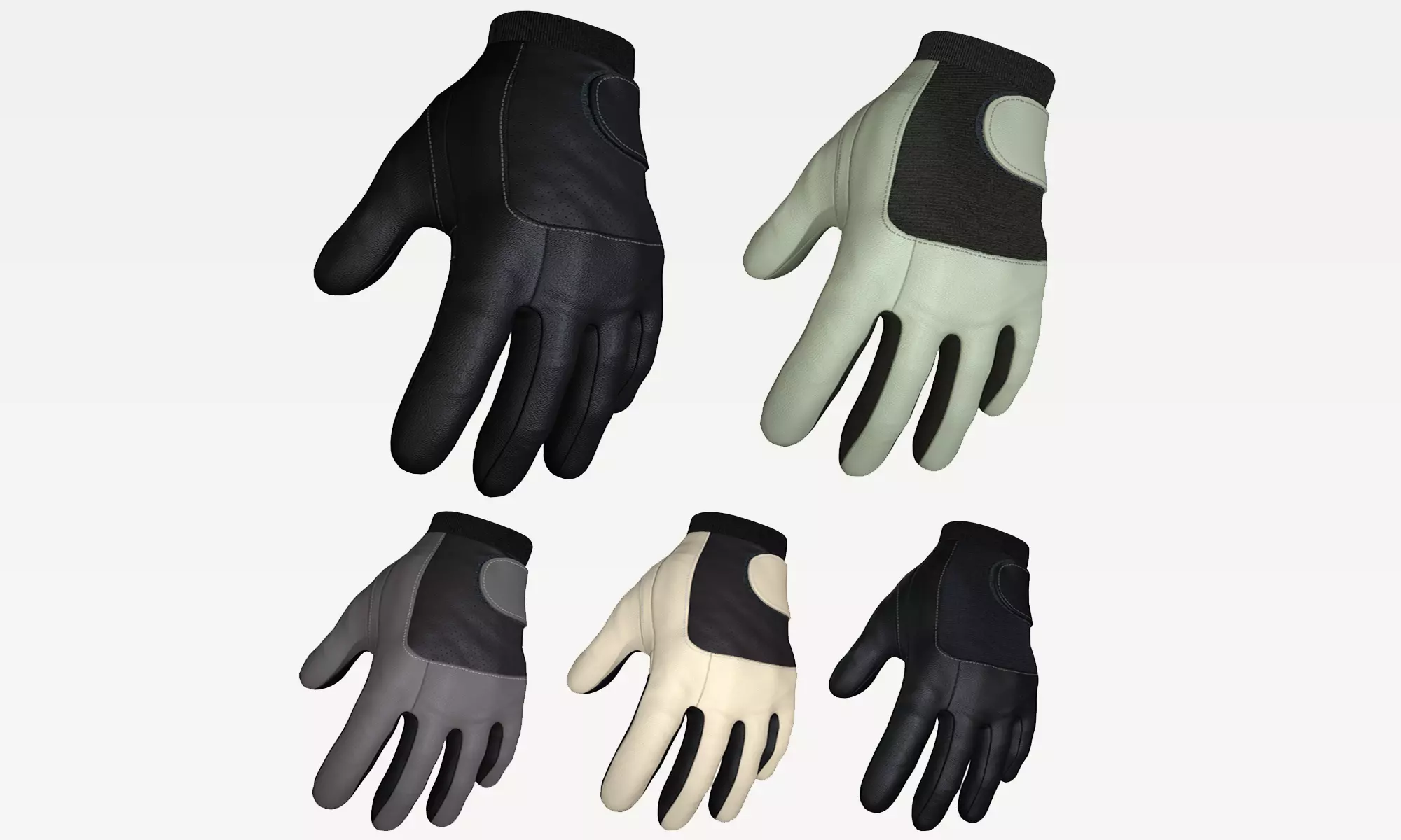 Gloves 01 Low-poly 3D model_0