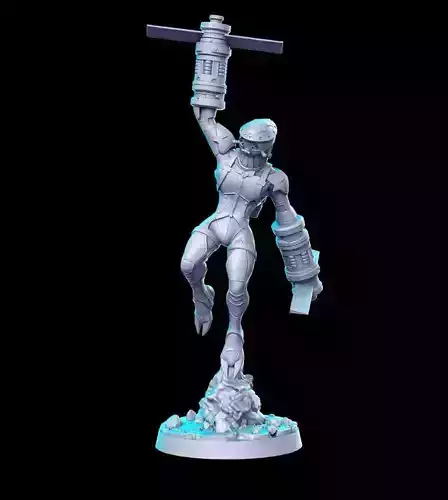 Shinra Helitrooper Final Fantasy 32mm Pre-supported 3D print model Shinra Helitrooper Final Fantasy 32mm Pre-supported 3D print model