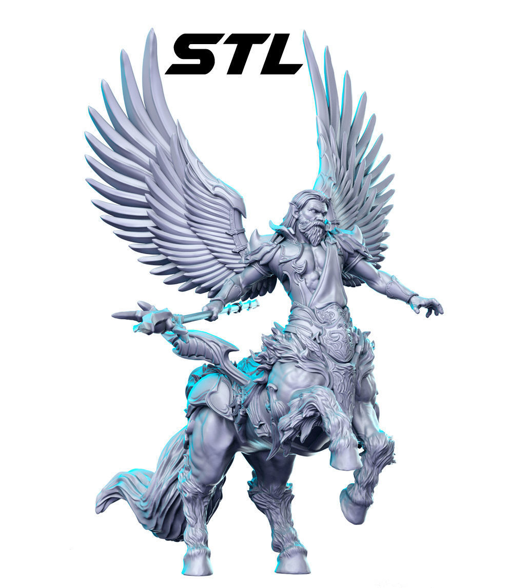 Ramuh Final Fantasy 32mm Pre-supported 3D print model_1