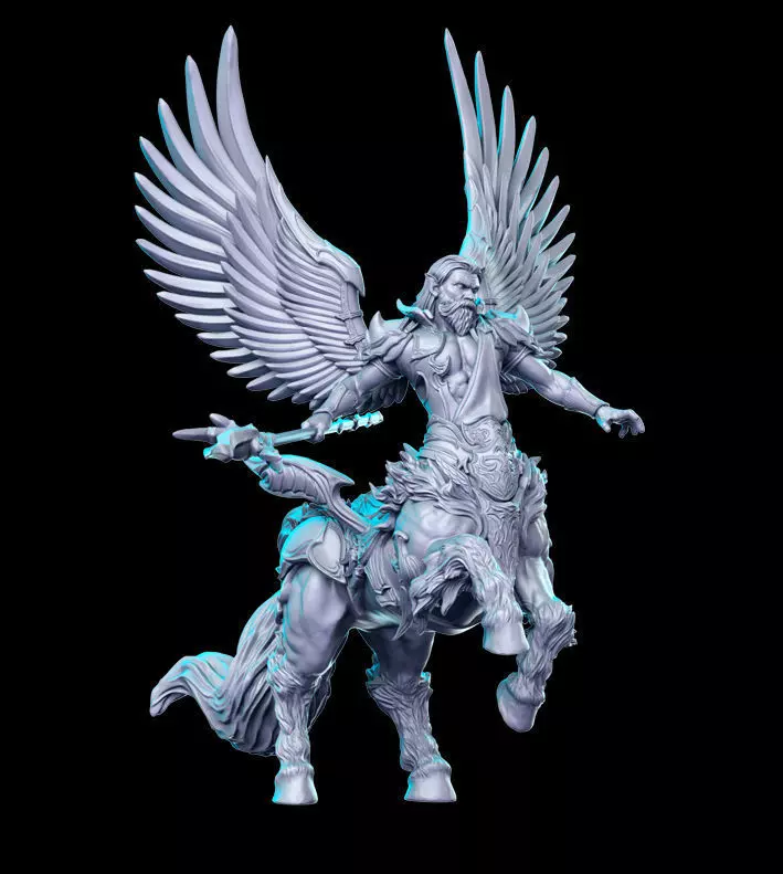 Ramuh Final Fantasy 32mm Pre-supported 3D print model_0