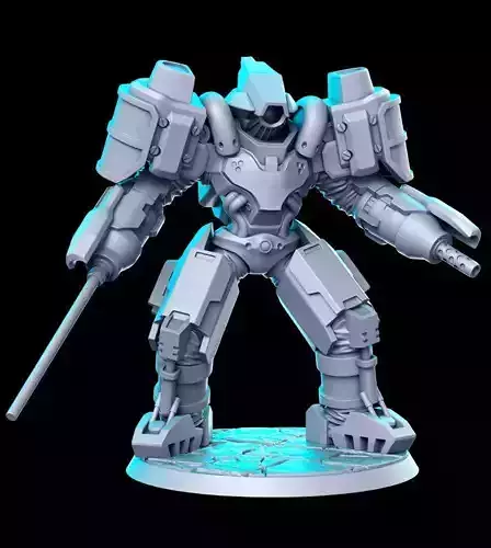 Shinra Armored Shock Trooper Final Fantasy 32mm Pre-supported 3D print model
