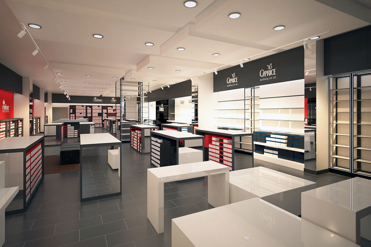 Shoe store interior 3D model_1