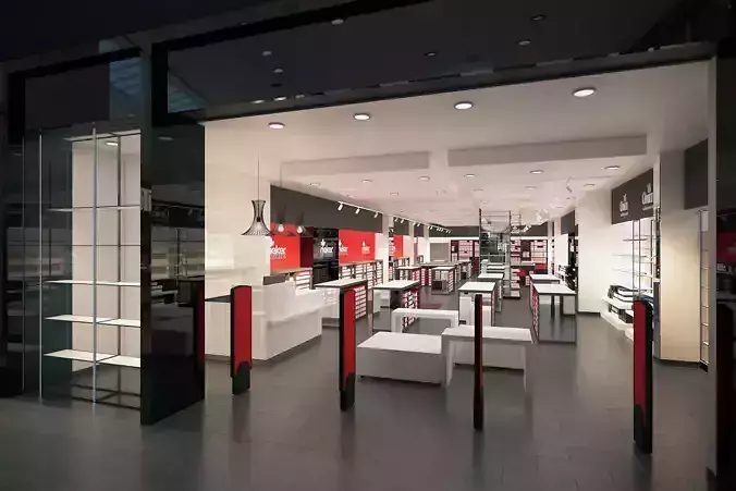 Shoe store interior 3D model