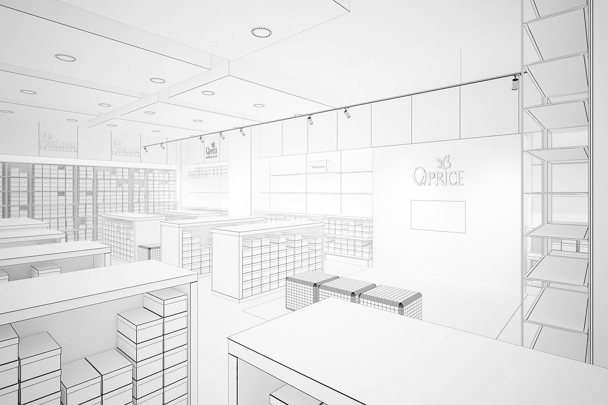 Shoe store interior 3D model_6