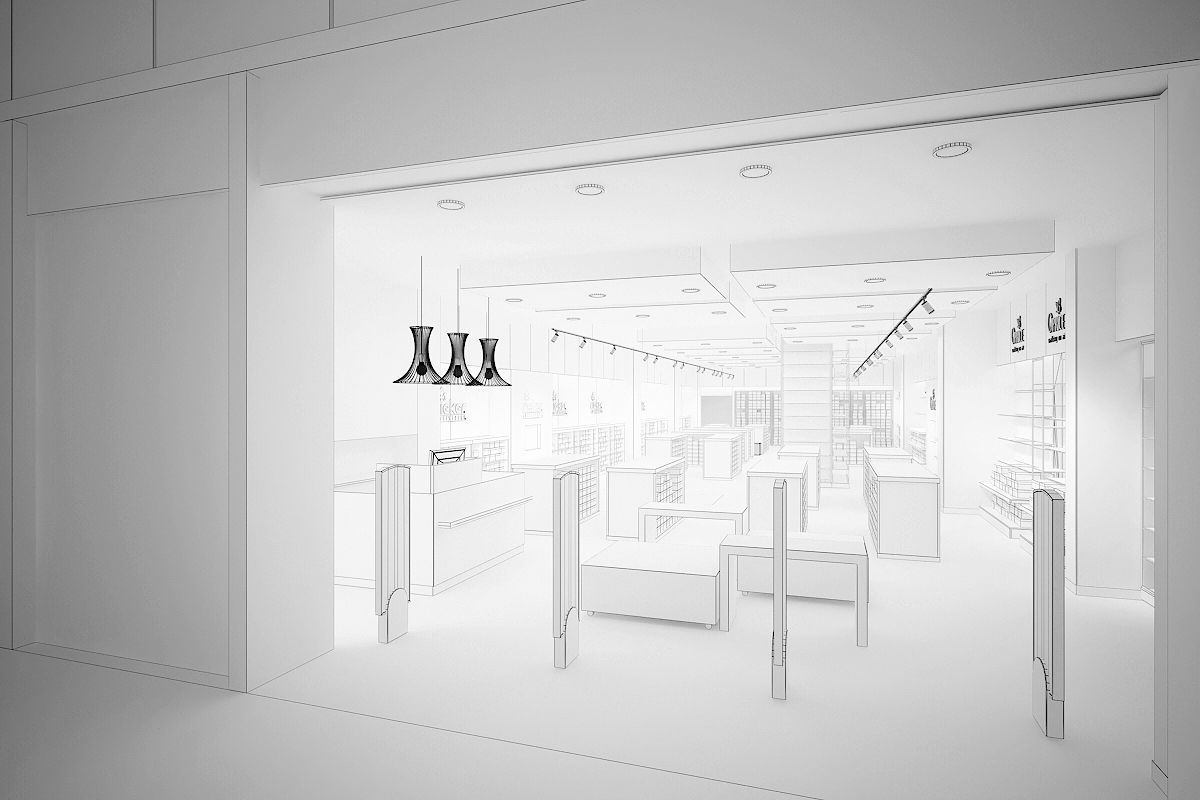 Shoe store interior 3D model_4