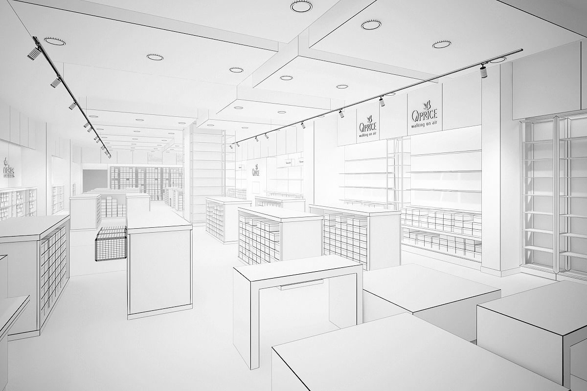 Shoe store interior 3D model_5
