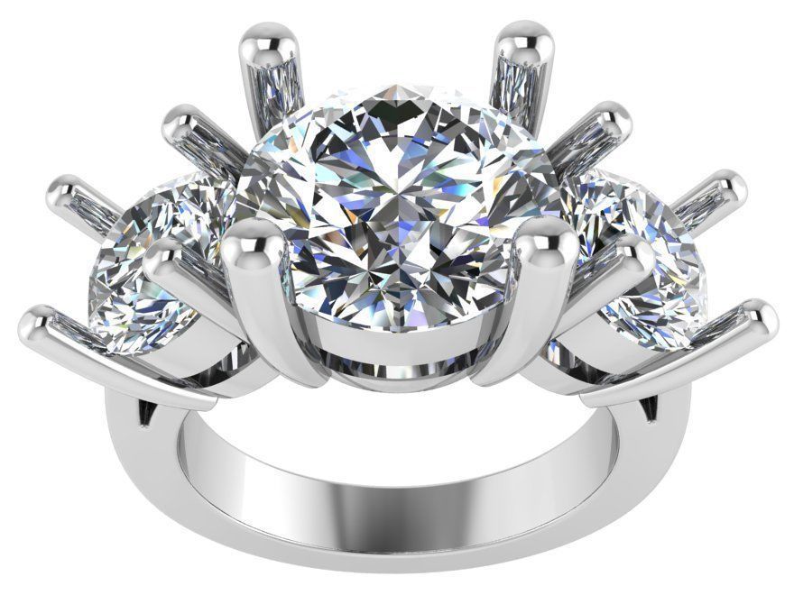 Decorative Setting Diamond Ring 1830 3D print model 3D print model_2