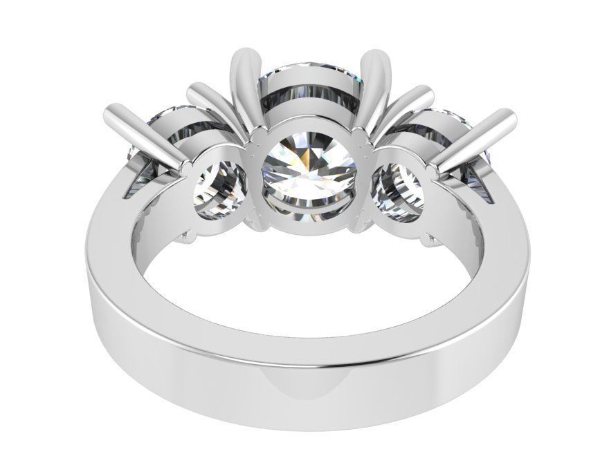 Decorative Setting Diamond Ring 1830 3D print model 3D print model_3