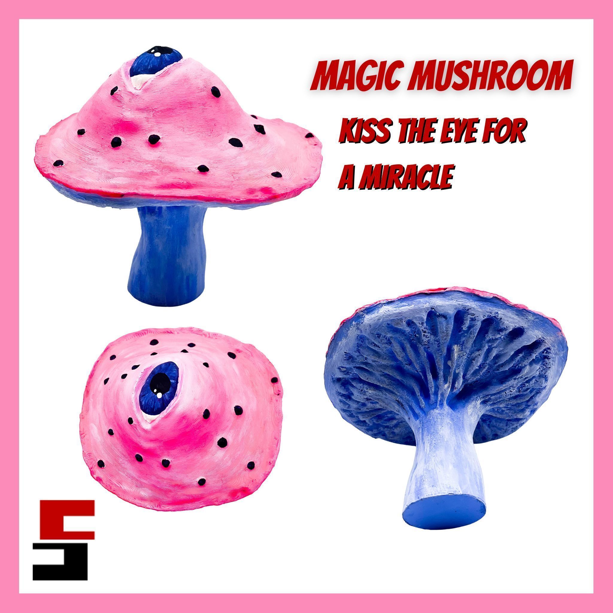 Magic mushroom 3D print model_9