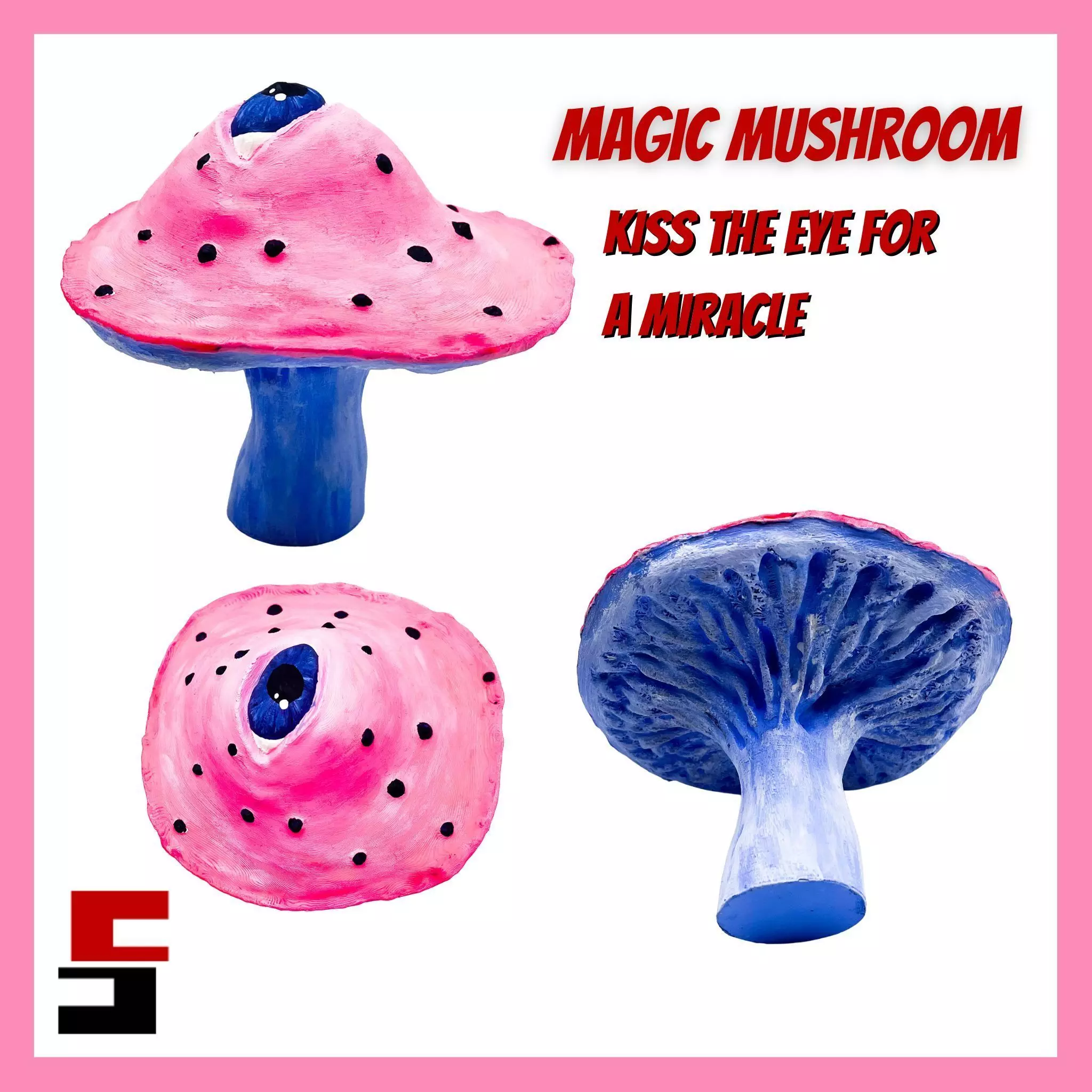 Magic mushroom 3D print model_0