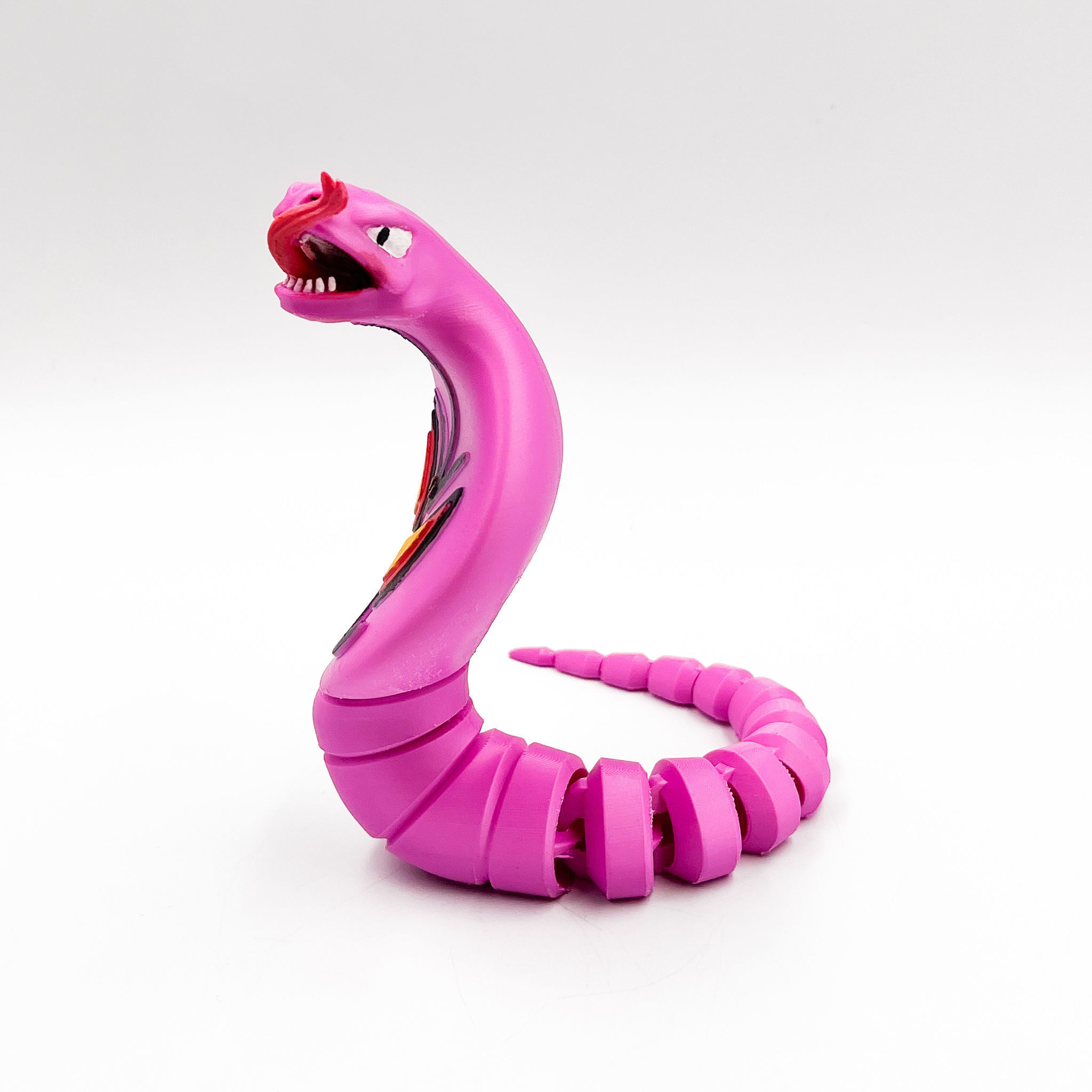 Pokemon Flexi Arbok articulated no supports snake cobra 3D print model_9