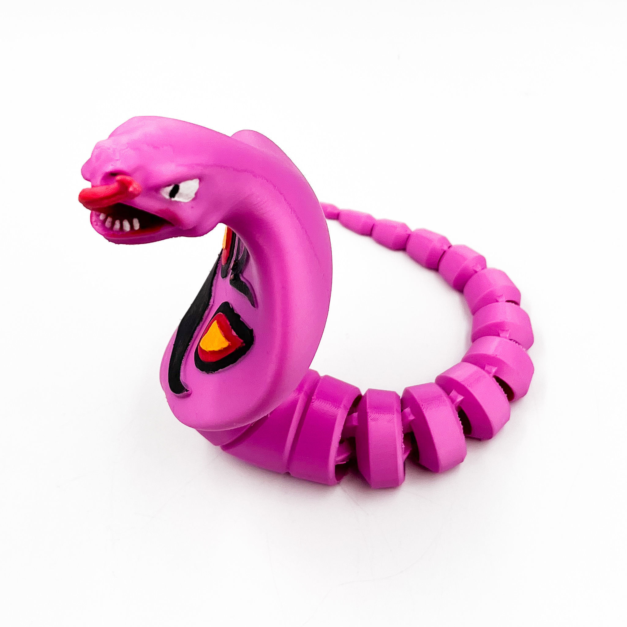 Pokemon Flexi Arbok articulated no supports snake cobra 3D print model_10