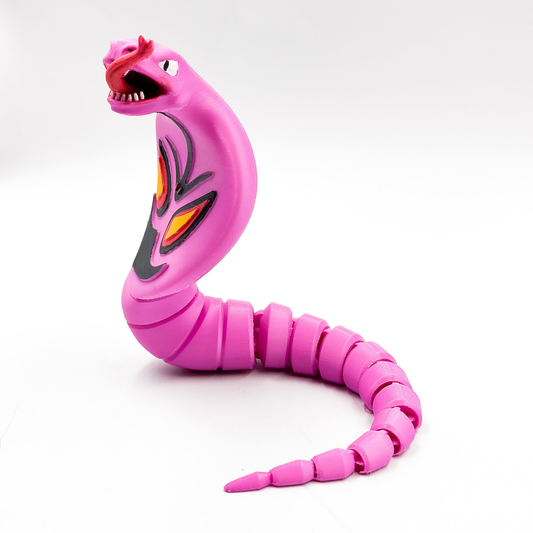 Pokemon Flexi Arbok articulated no supports snake cobra 3D print model_5