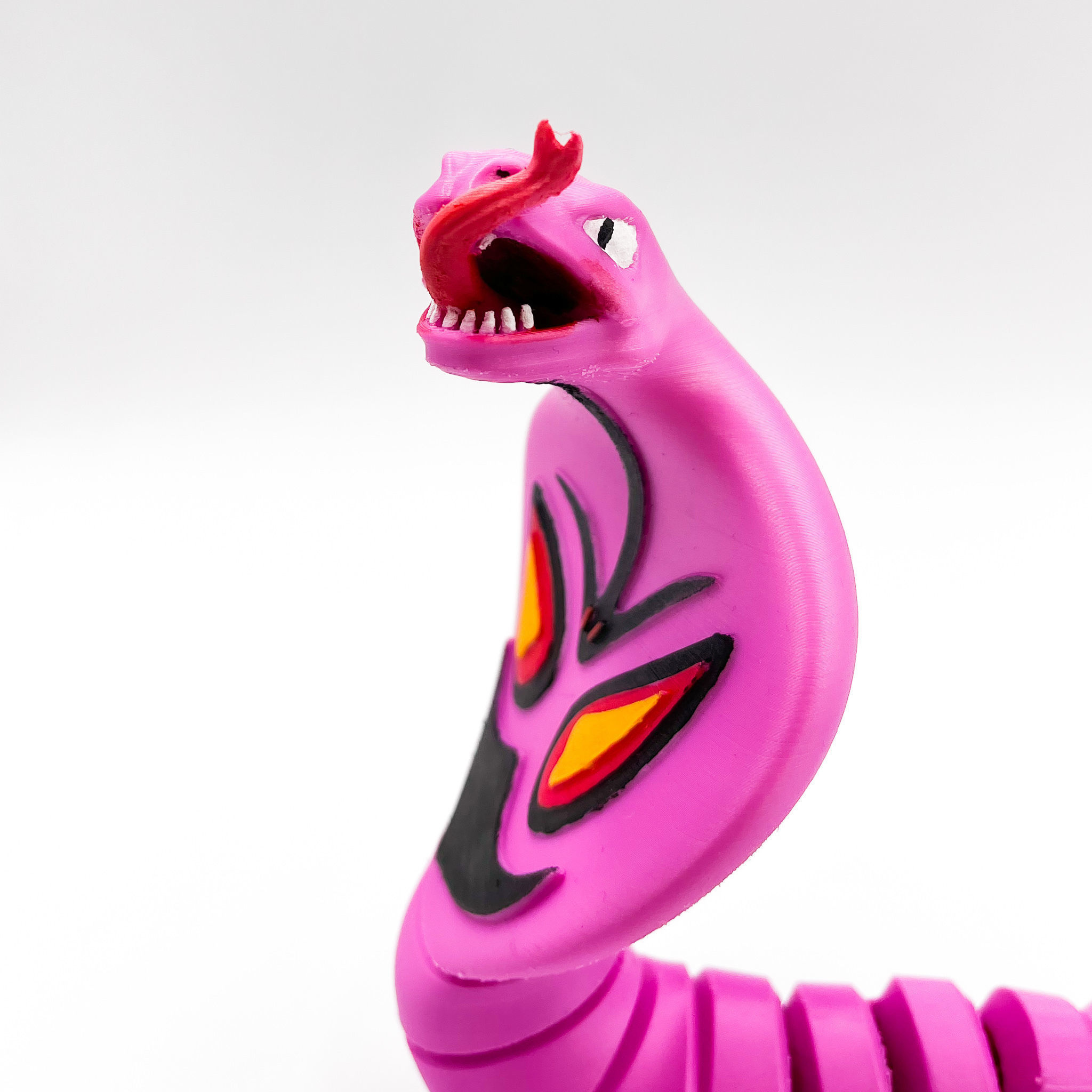 Pokemon Flexi Arbok articulated no supports snake cobra 3D print model_18