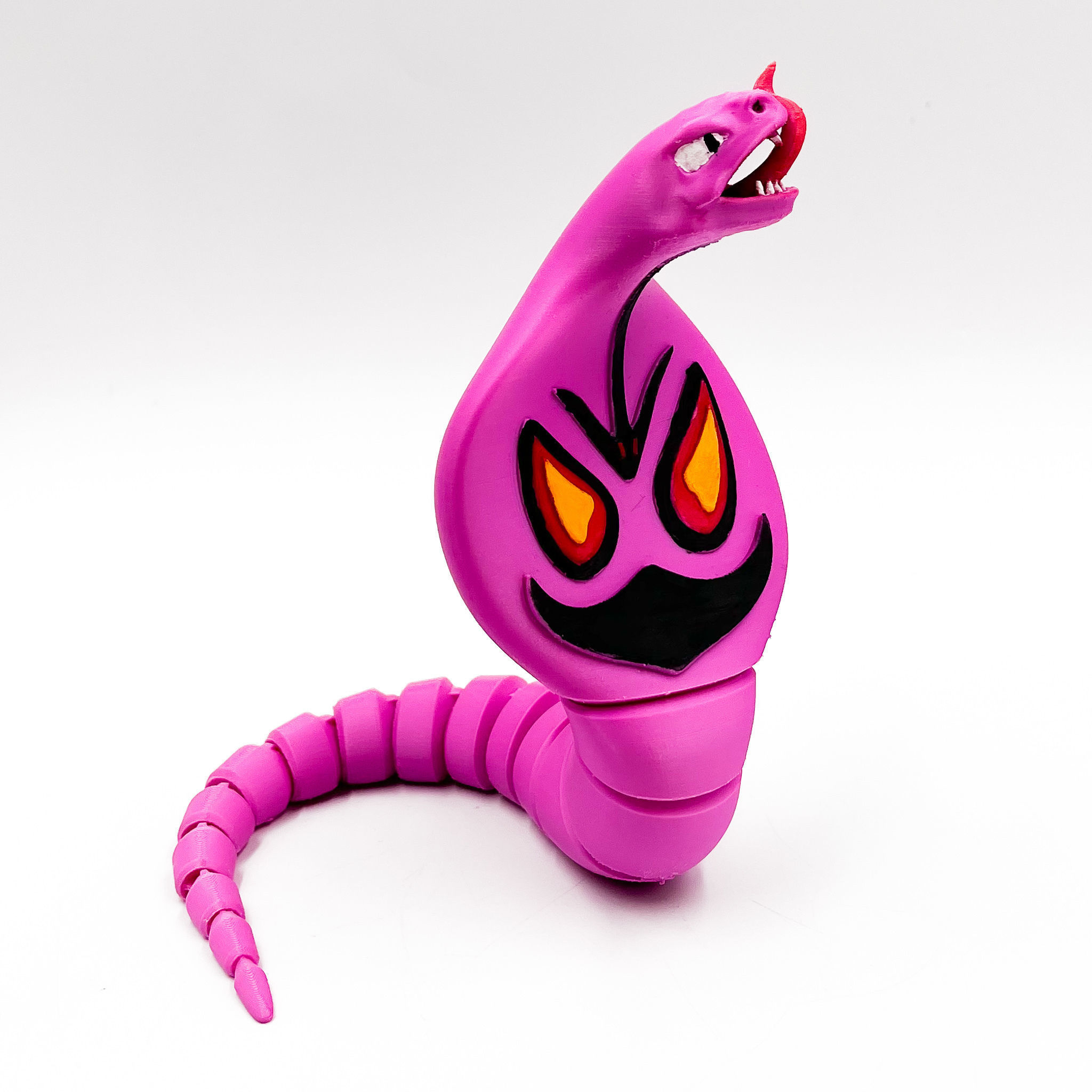 Pokemon Flexi Arbok articulated no supports snake cobra 3D print model_7