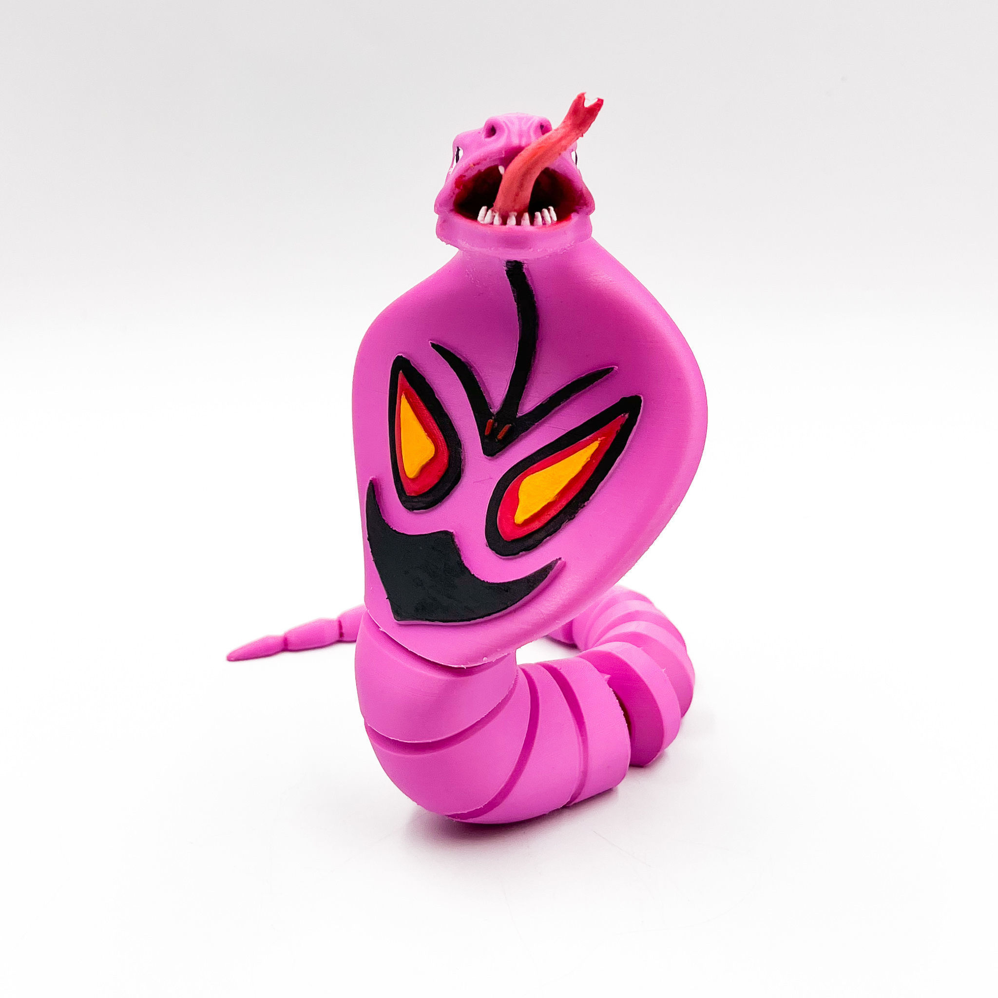 Pokemon Flexi Arbok articulated no supports snake cobra 3D print model_8