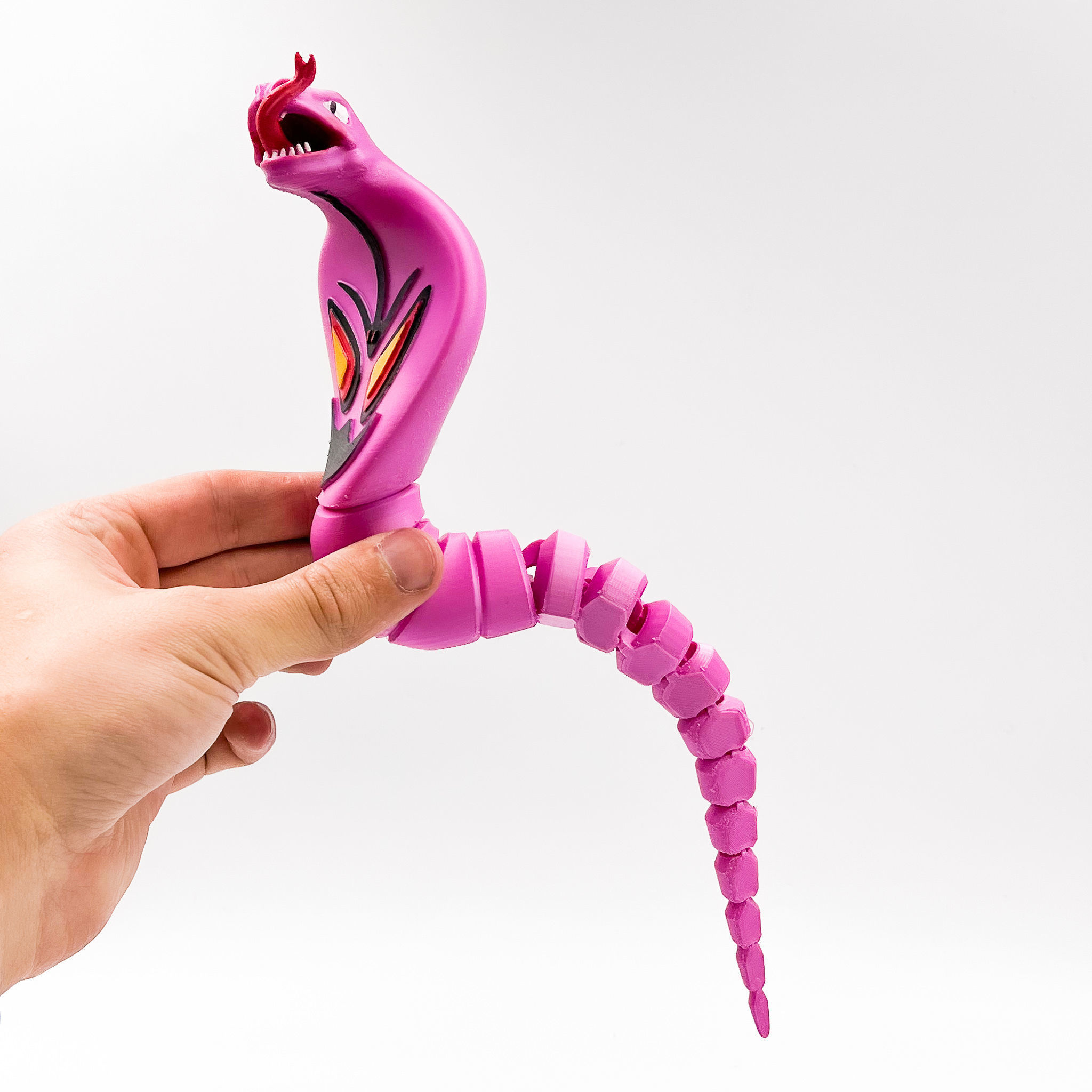 Pokemon Flexi Arbok articulated no supports snake cobra 3D print model_11