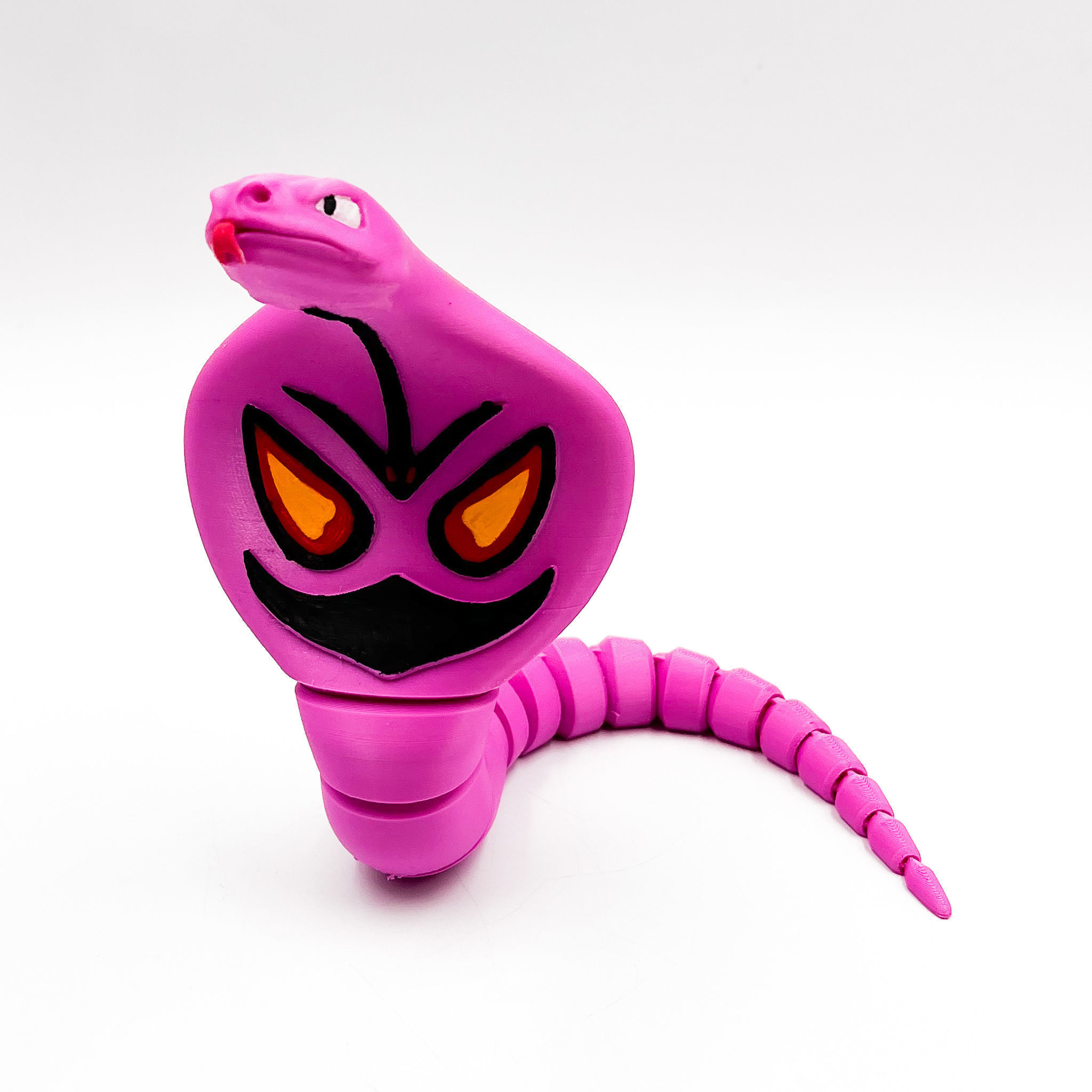 Pokemon Flexi Arbok articulated no supports snake cobra 3D print model_14