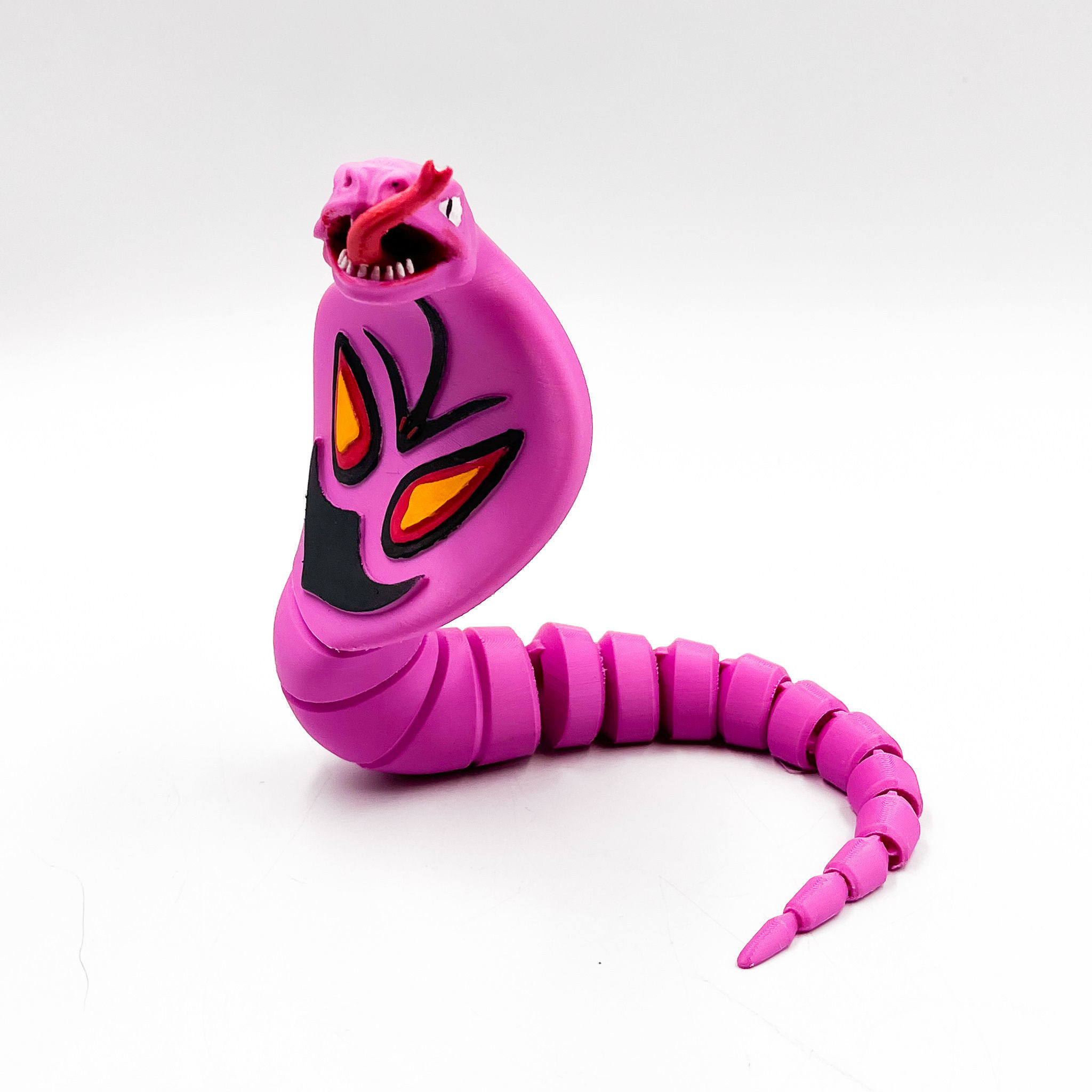 Pokemon Flexi Arbok articulated no supports snake cobra 3D print model_3
