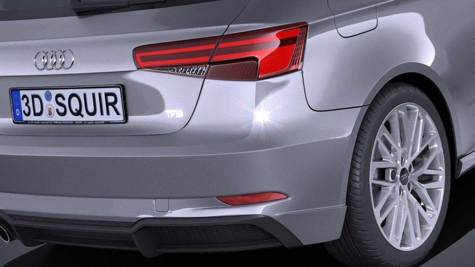 Audi A3 2017 3-door 3D model_3