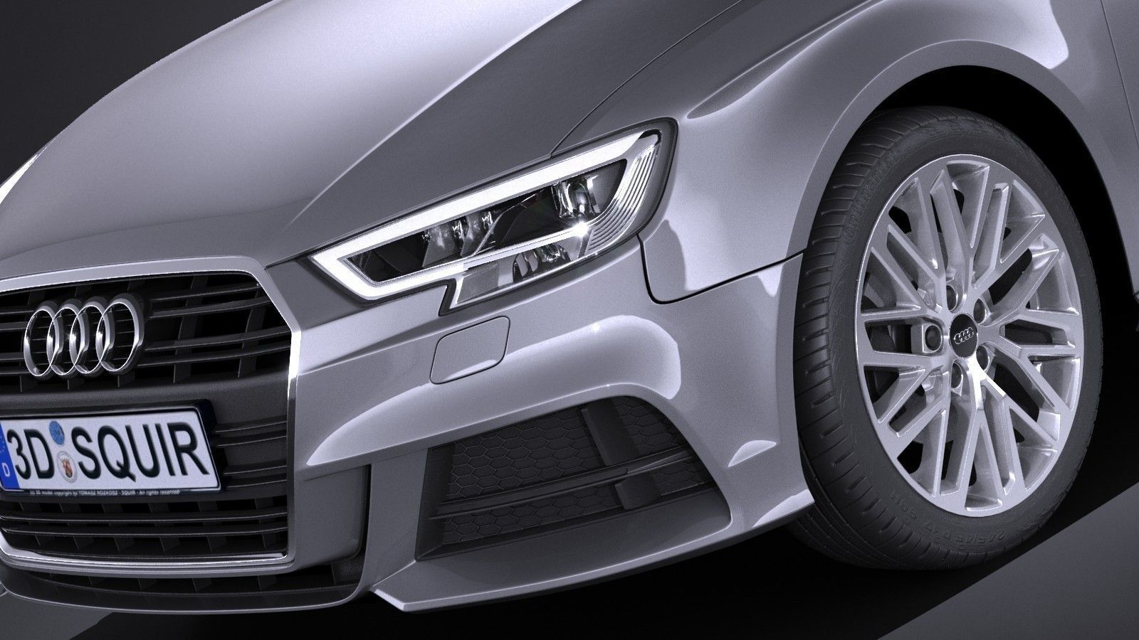 Audi A3 2017 3-door 3D model_2