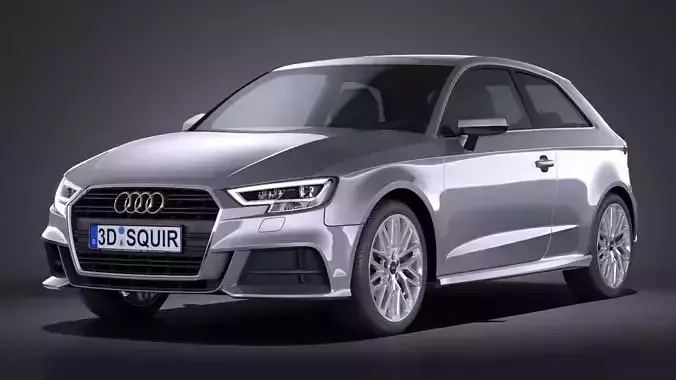 Audi A3 2017 3-door 3D model