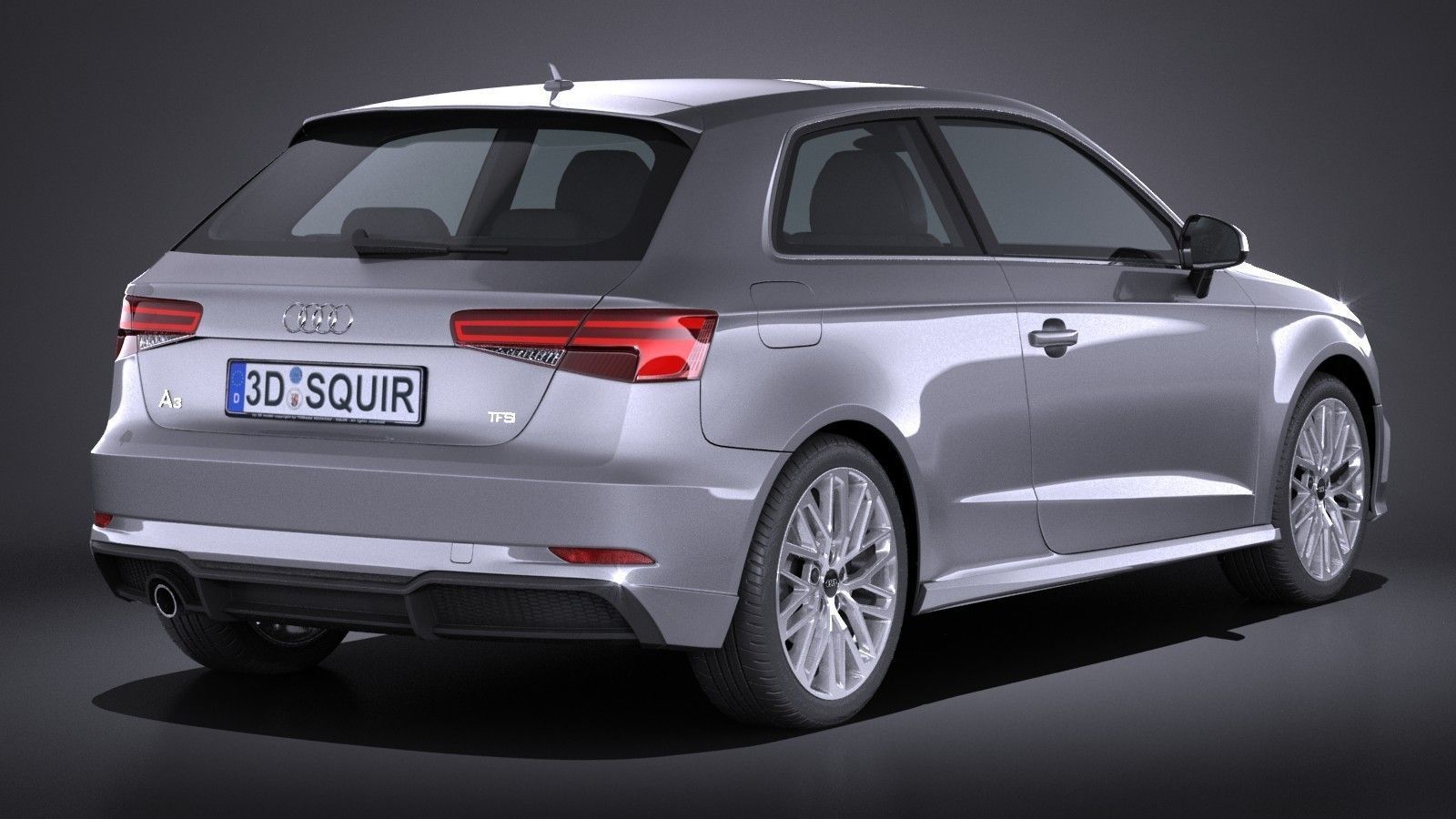 Audi A3 2017 3-door 3D model_4