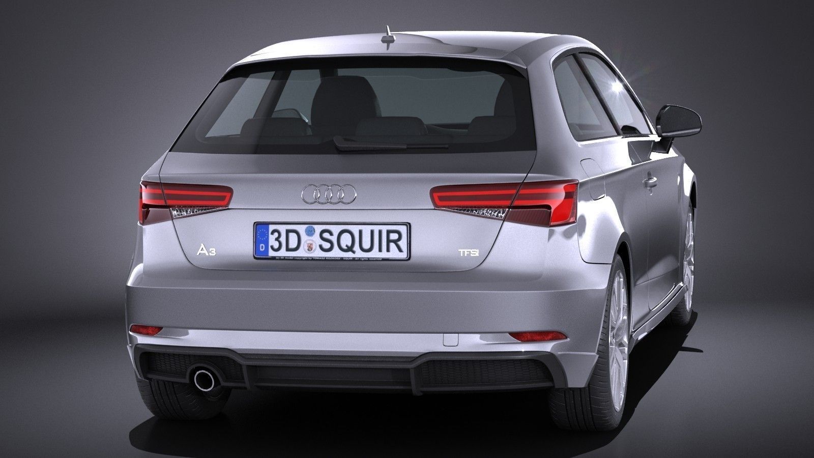 Audi A3 2017 3-door 3D model_5