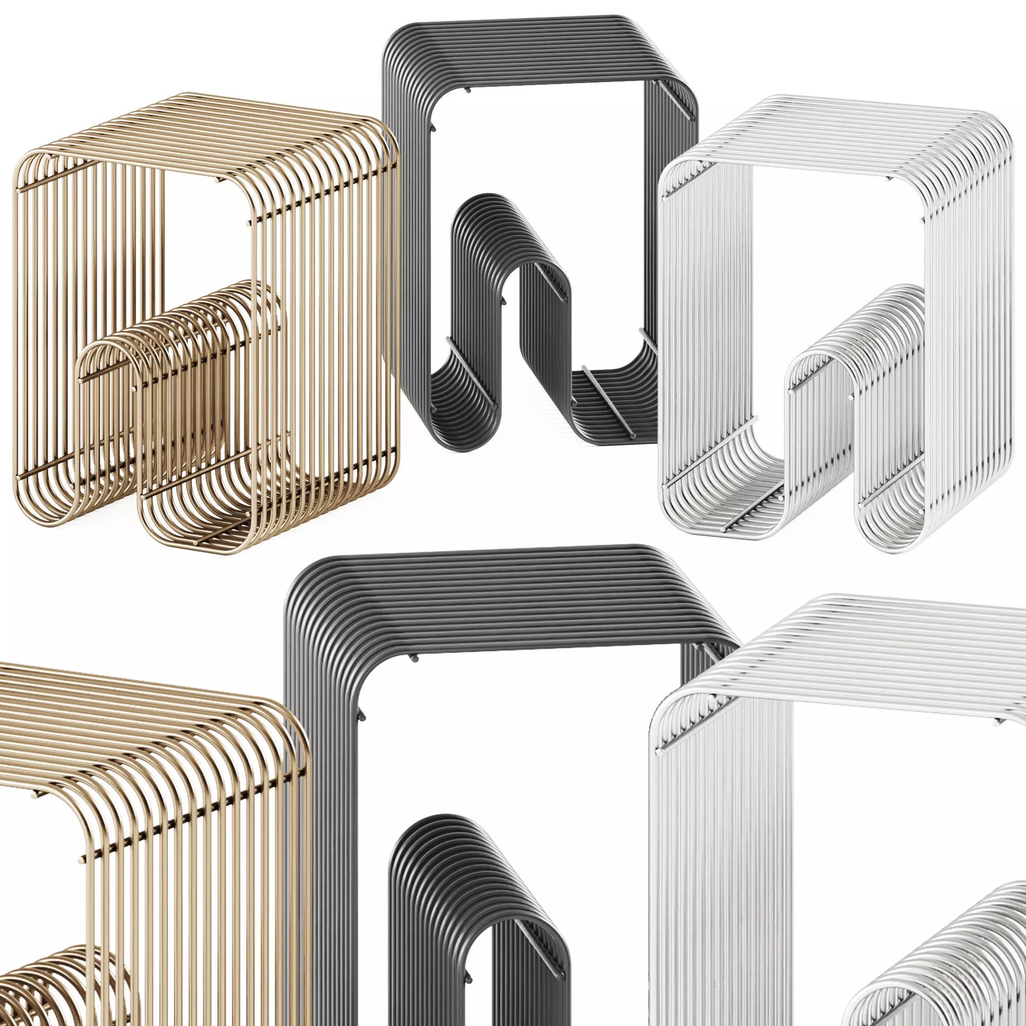 Curva Stool or Side Table by AYTM 3D model_0