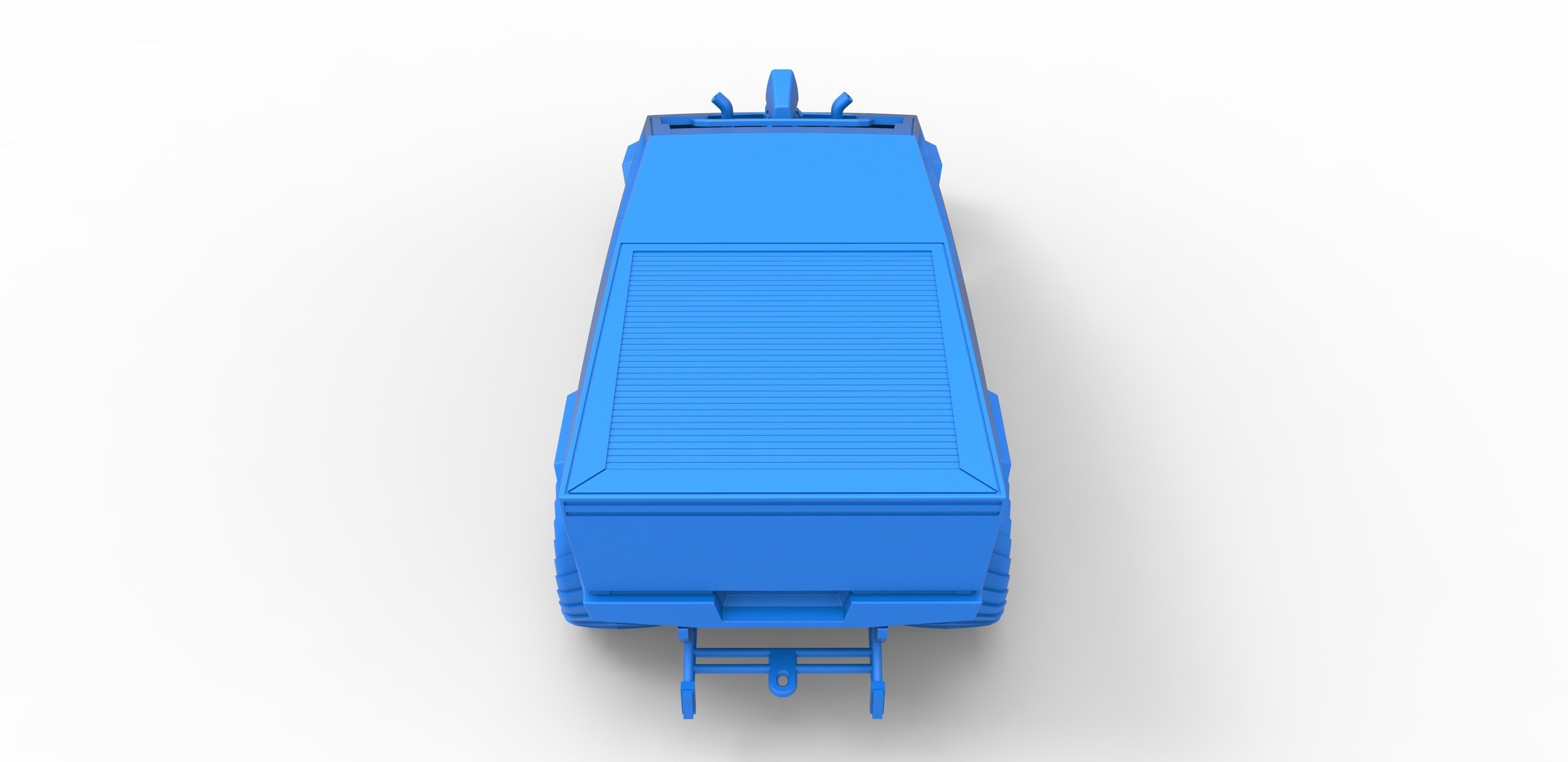 Tesla Cybertruck pulling truck 2wd Scale 1 to 25 3D print model_26