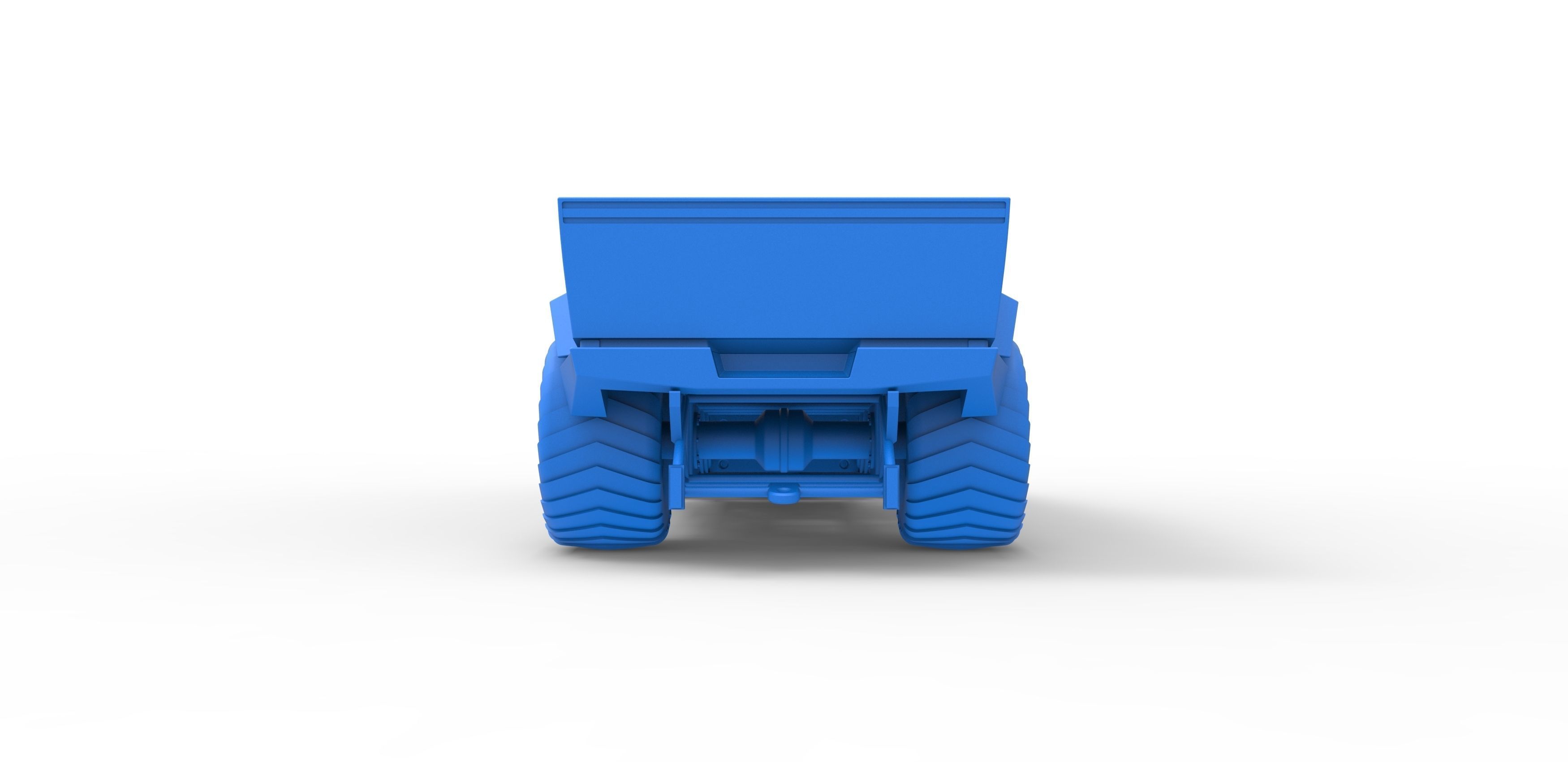 Tesla Cybertruck pulling truck 2wd Scale 1 to 25 3D print model_27