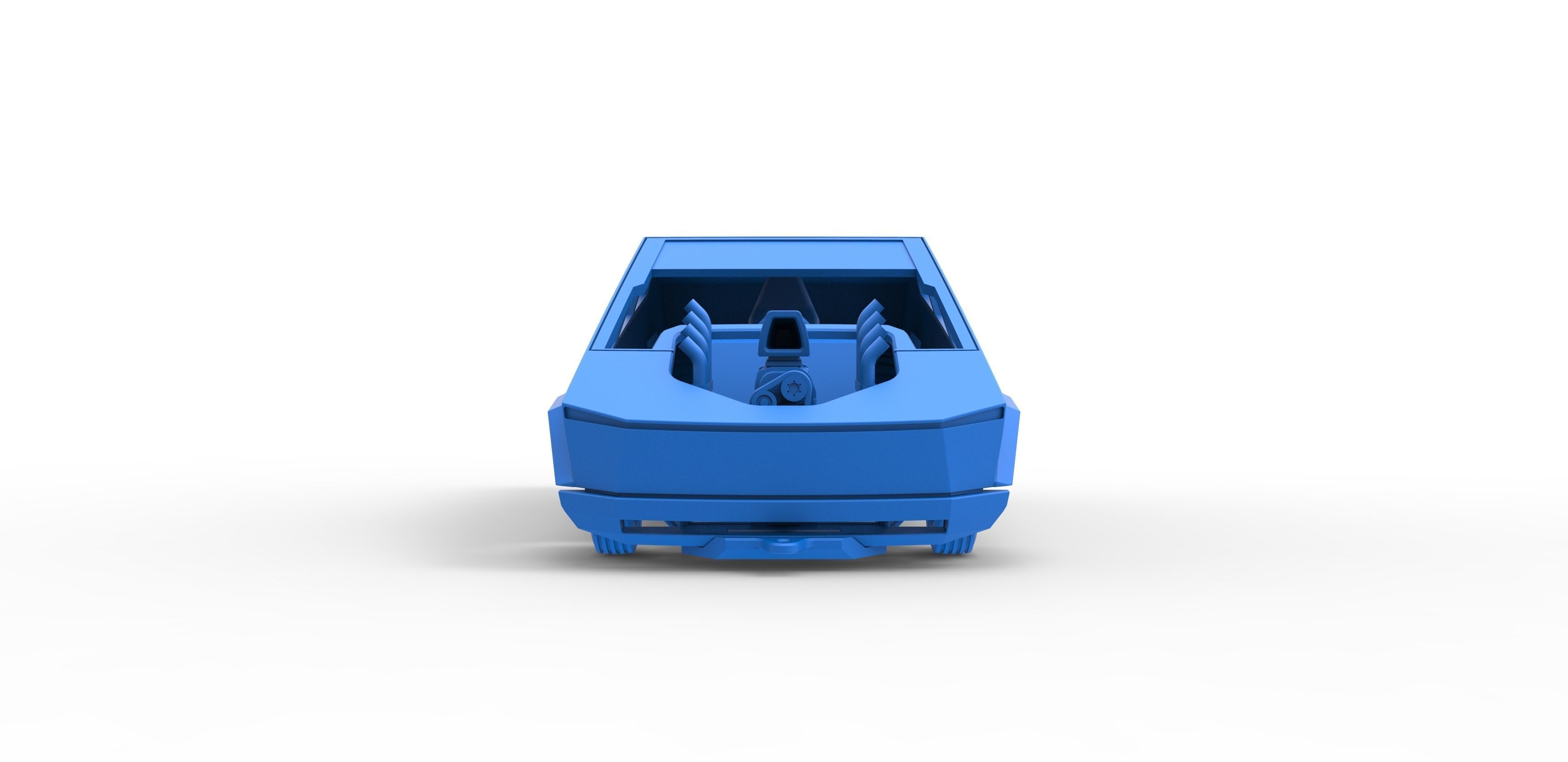 Tesla Cybertruck pulling truck 2wd Scale 1 to 25 3D print model_20