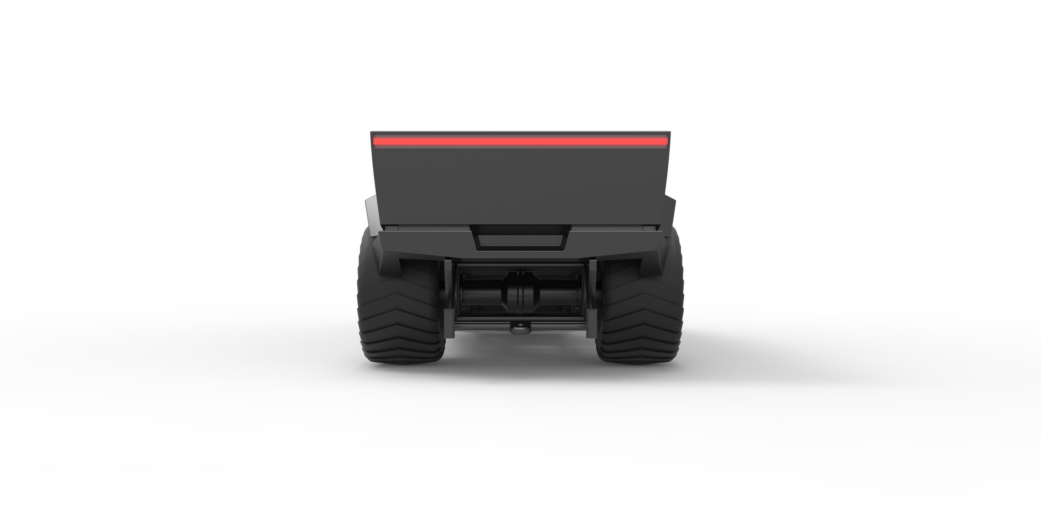 Tesla Cybertruck pulling truck 2wd Scale 1 to 25 3D print model_13