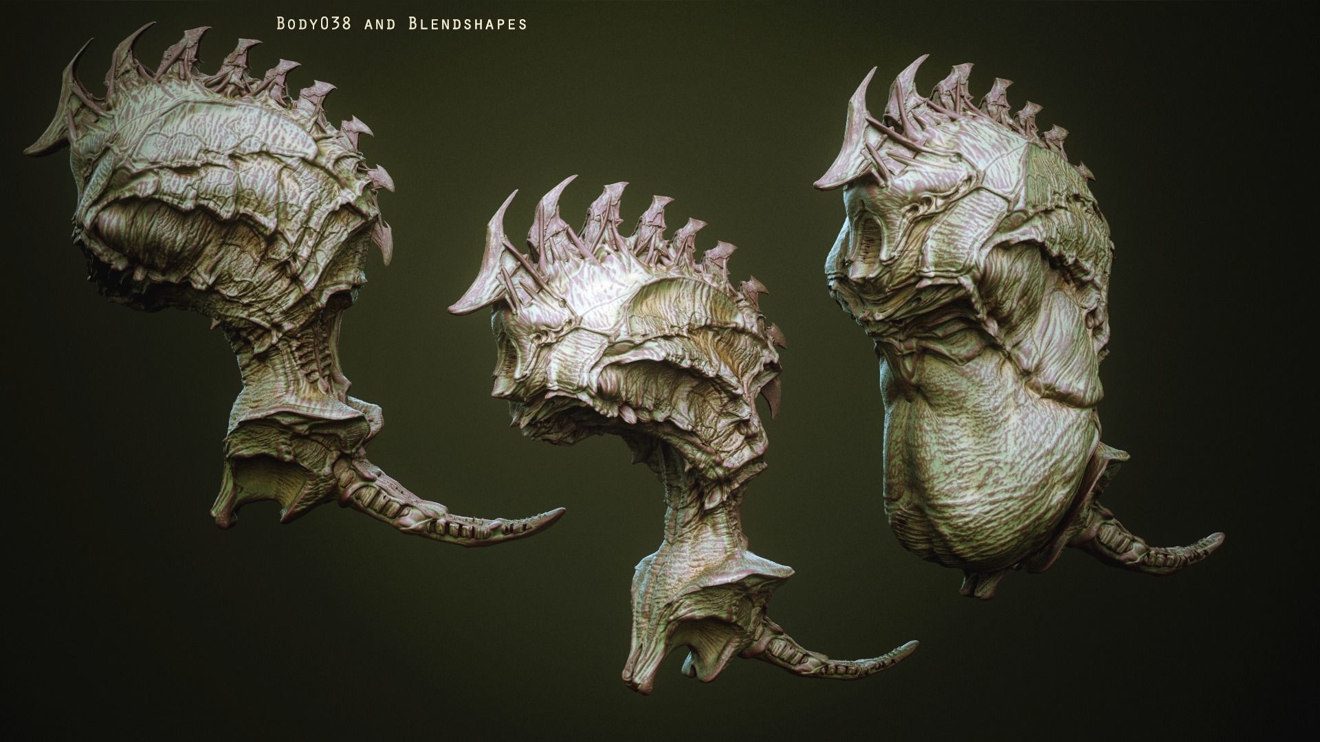 DEMON TORSOS 43 meshes with blendshapes 3D model_47