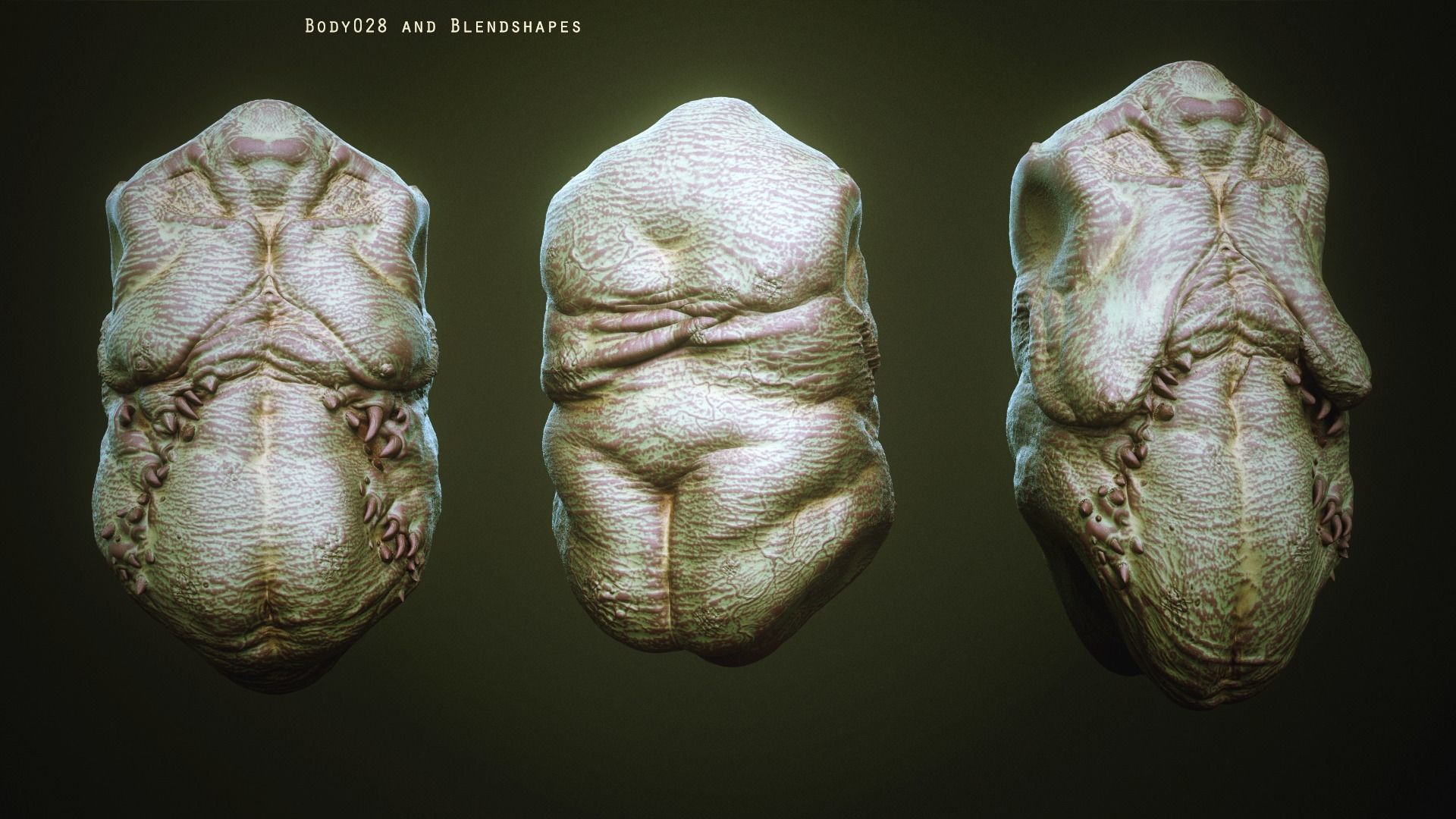 DEMON TORSOS 43 meshes with blendshapes 3D model_38