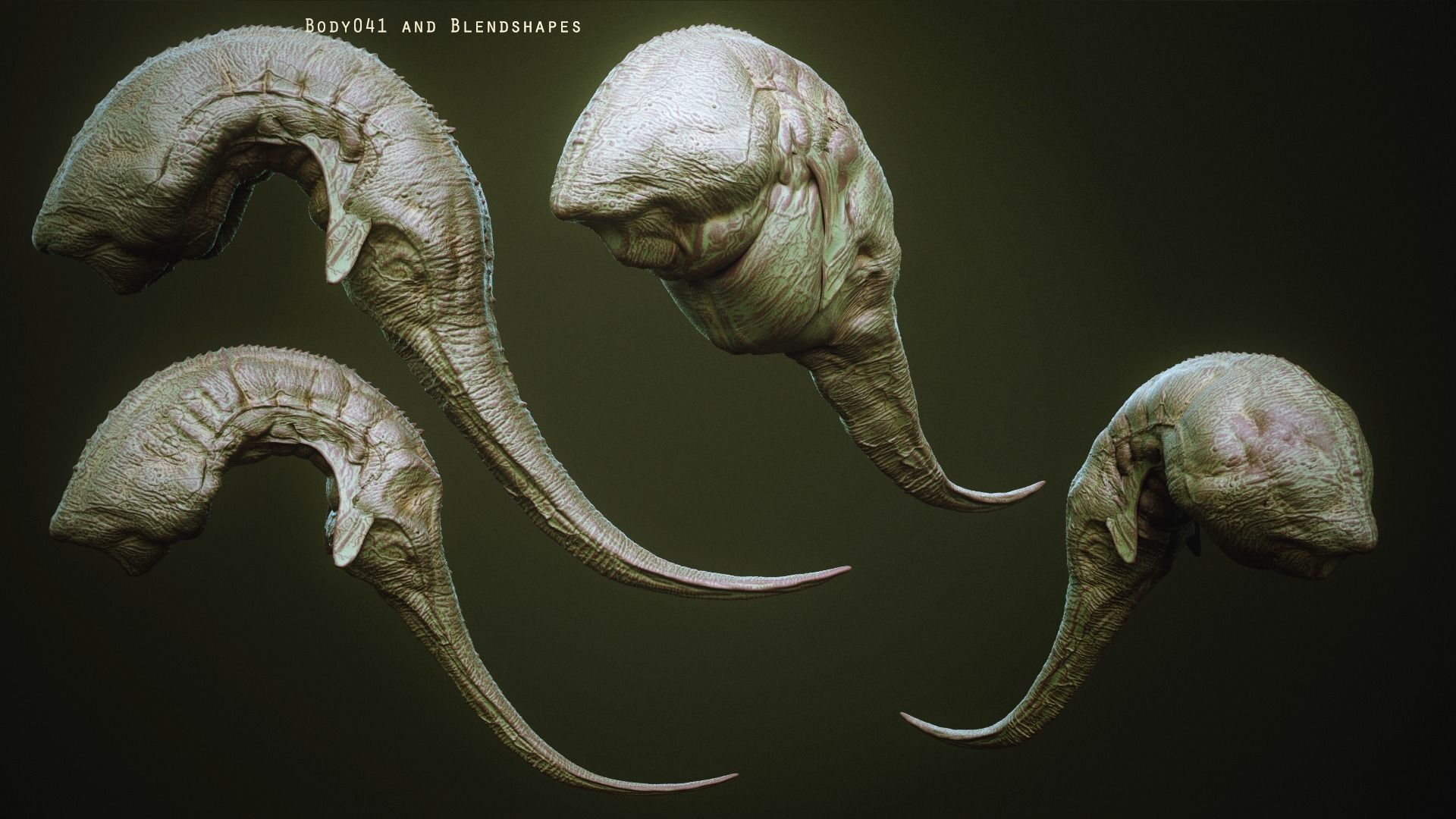 DEMON TORSOS 43 meshes with blendshapes 3D model_49