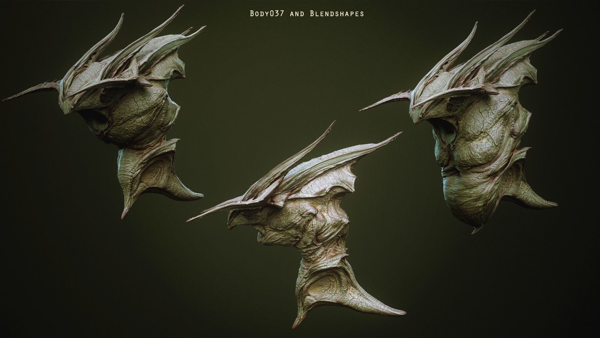 DEMON TORSOS 43 meshes with blendshapes 3D model_46