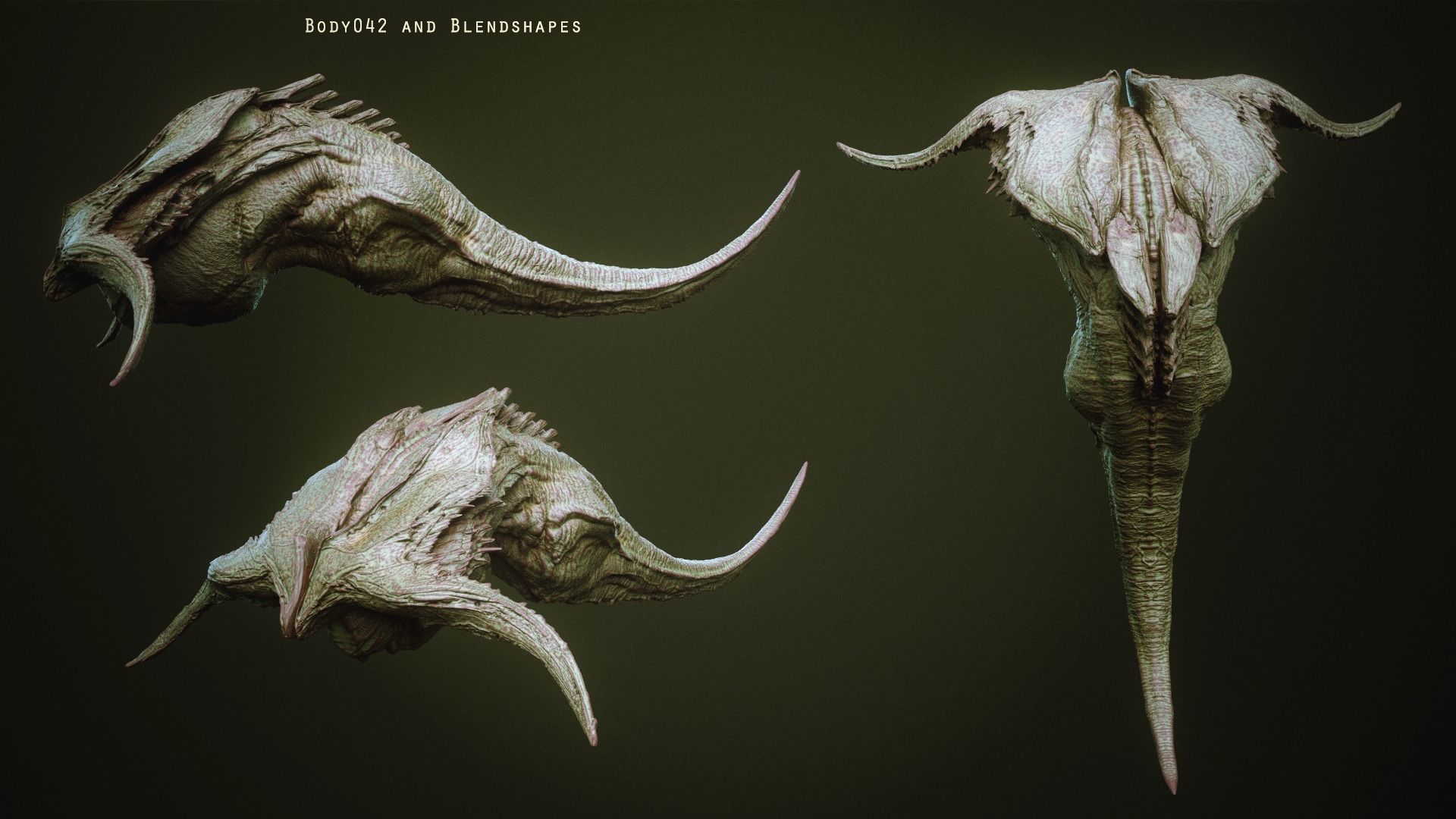 DEMON TORSOS 43 meshes with blendshapes 3D model_50