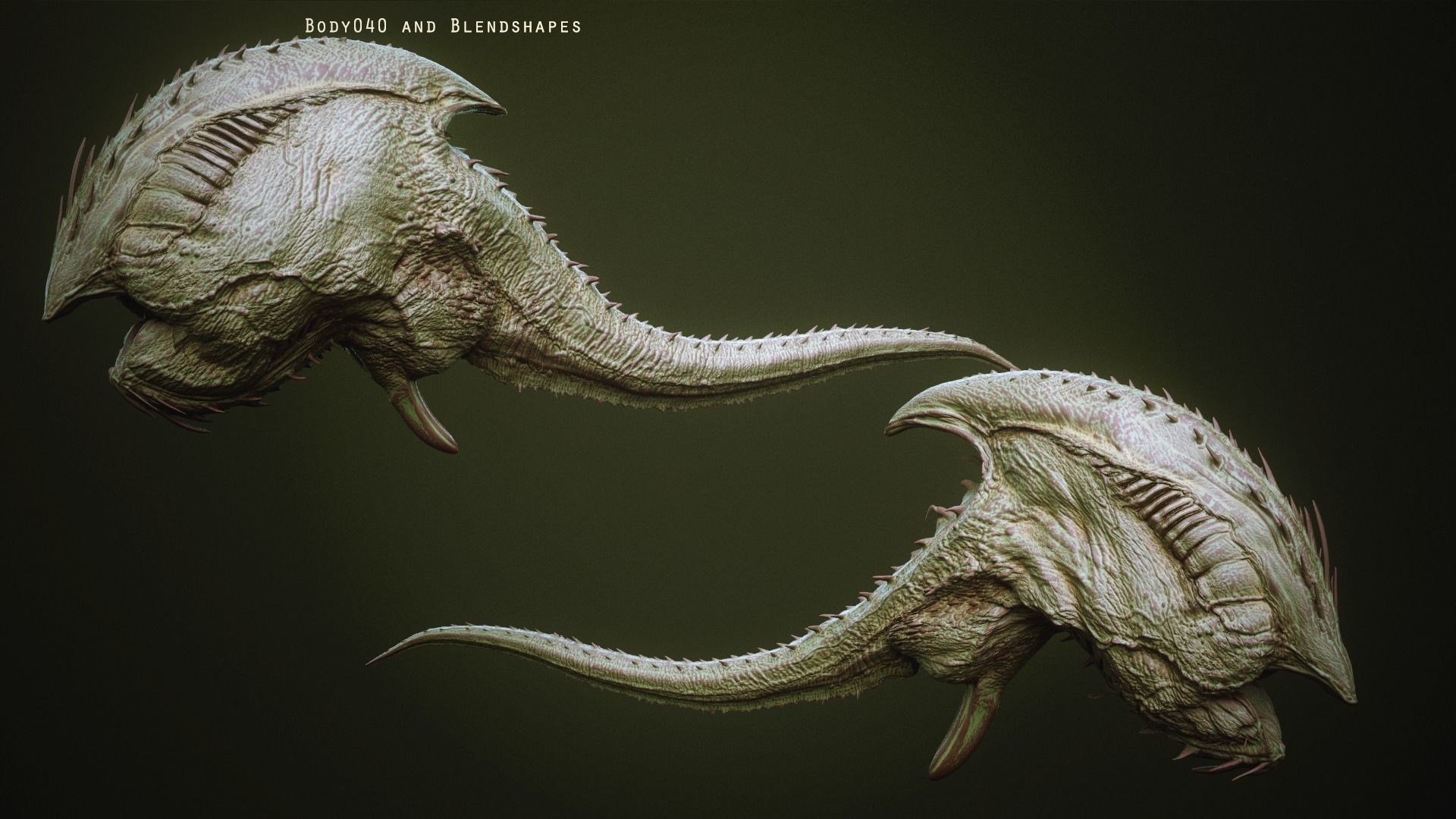 DEMON TORSOS 43 meshes with blendshapes 3D model_48