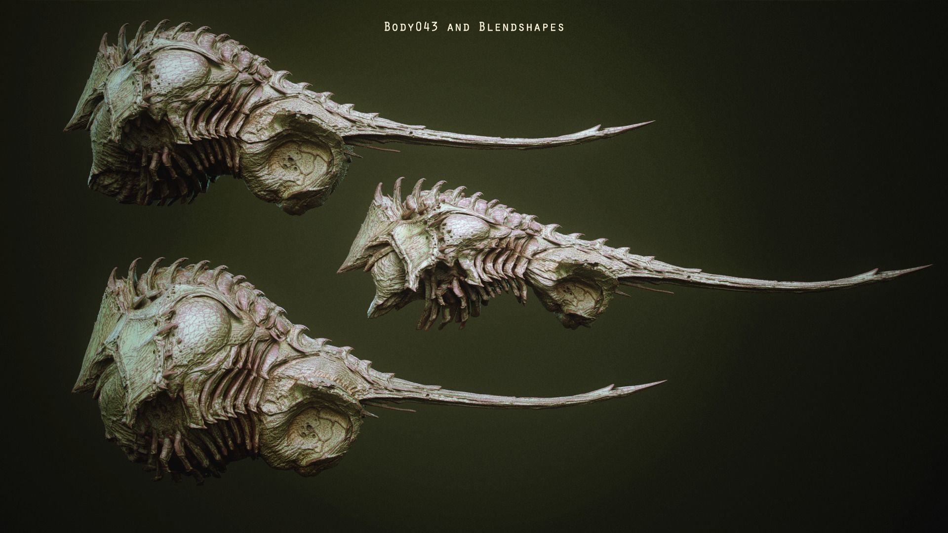 DEMON TORSOS 43 meshes with blendshapes 3D model_51