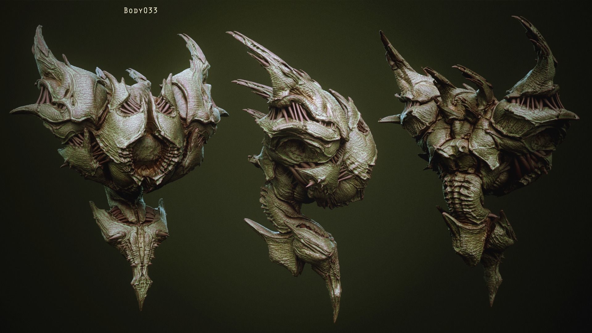 DEMON TORSOS 43 meshes with blendshapes 3D model_43