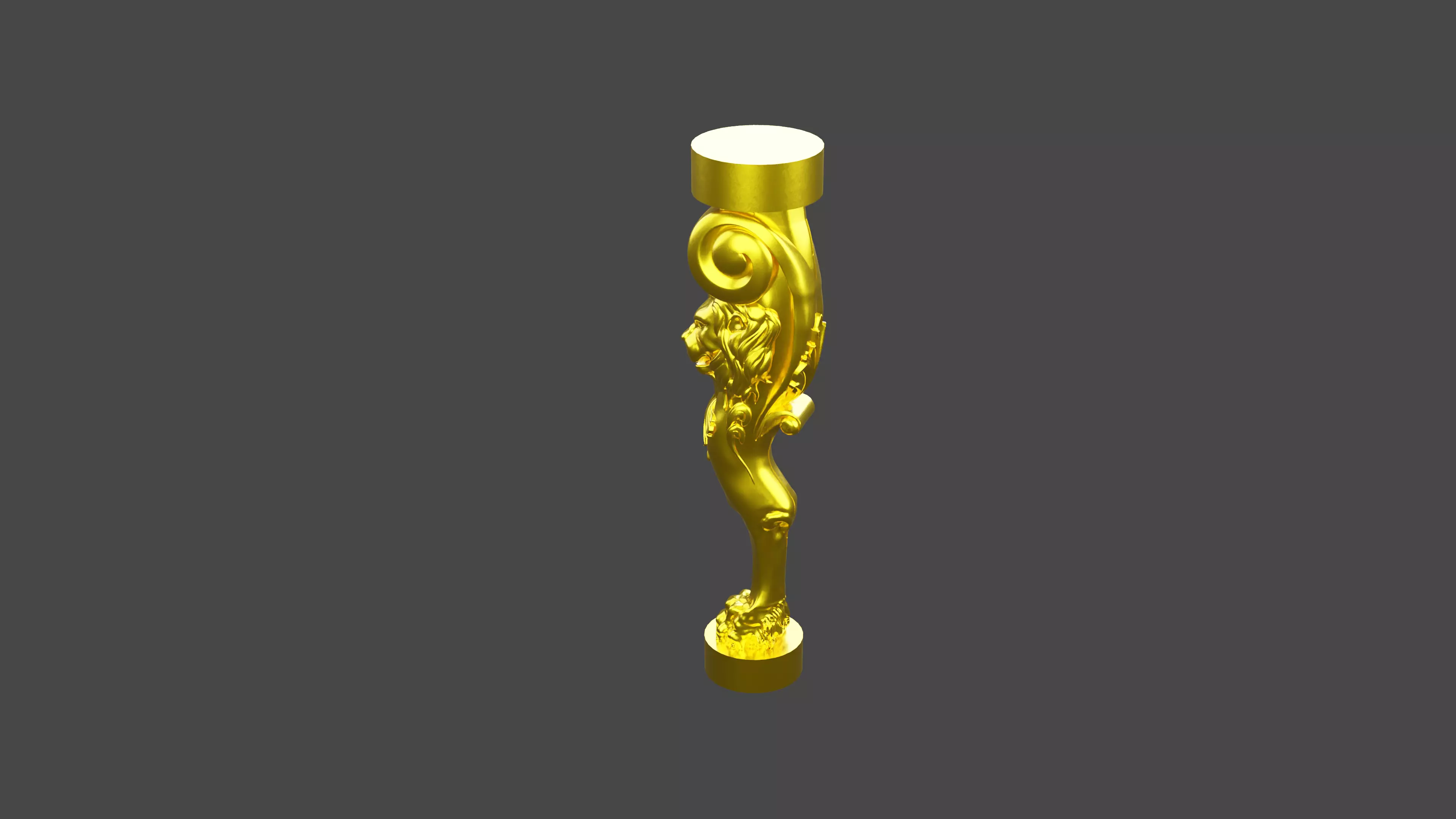 lion leg chair tabel leg 3D model